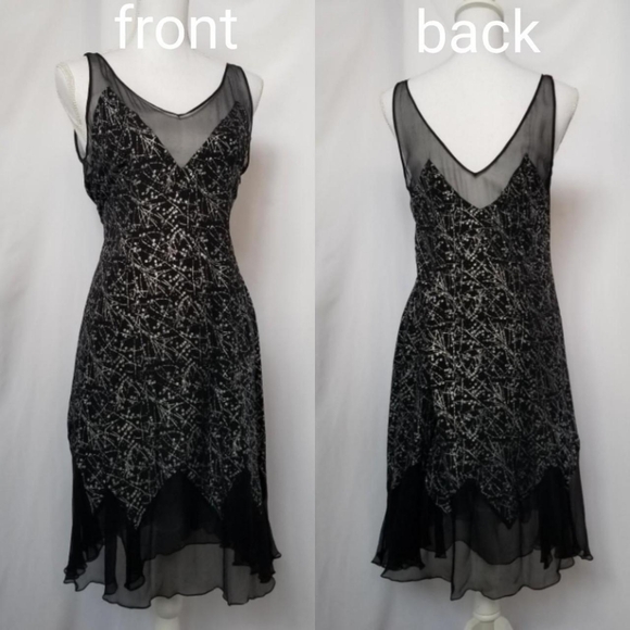 NWT Christopher Kane 100% silk black chiffon dress size 12 - Picture 3 of 8